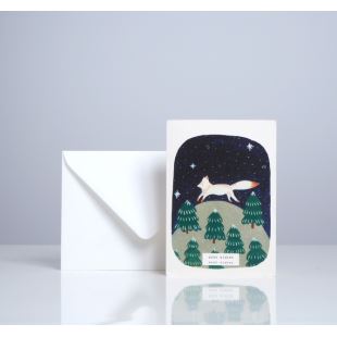 SEASON PAPER - CARTE DOUBLE RENARD BLANC