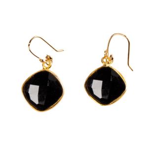 NILAÏ - BOUCLE D'OREILLE NEW PRÉCIEUSE ONYX NOIRE