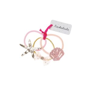 ROCKAHULA - ÉLASTIQUE COQUILLAGE ROSE X 3