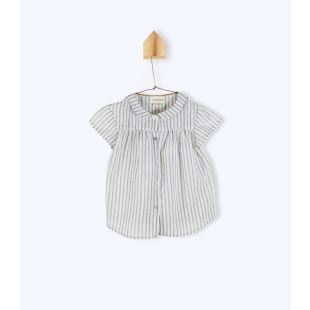 ARSÈNE ET LES PIPELETTES - BLOUSE COL CLAUDINE FINES RAYURES