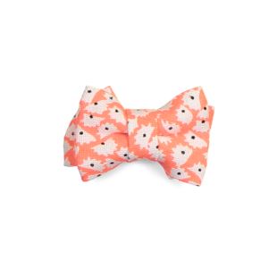LUCIOLE ET PETIT POIS - BARETTE MINI NOEUD DOUBLE ORANGE FLUO