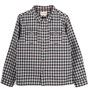 ARSÈNE ET LES PIPELETTES - CHEMISE À CARREAUX MARINE