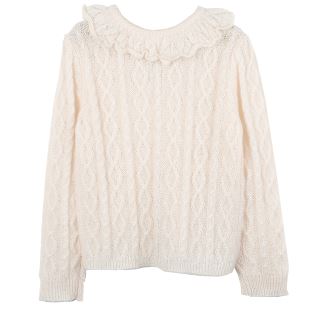 ÉMILE ET IDA - PULL COLLERETTE ÉCRU