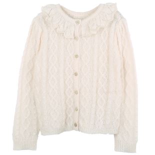 ÉMILE ET IDA - PULL COLLERETTE ÉCRU