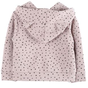 ÉMILE ET IDA - SWEAT ZIPPÉ ROSE ÉTOILES