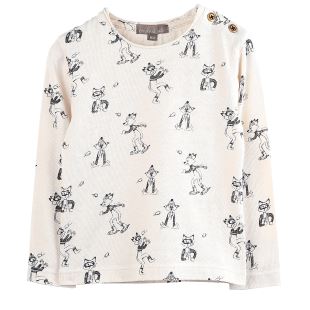 EMILE ET IDA - TEE SHIRT ÉCRU RENARD