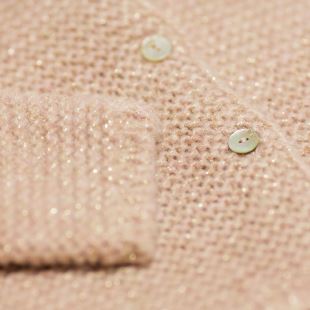 ARSÈNE ET LES PIPELETTES - CARDIGAN TRICOT POINT MOUSSE LUREX POUDRE