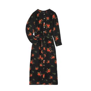 SOEUR - ROBE CHRISTINA ORANGE/NOIR