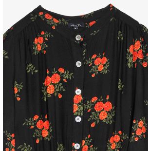 SOEUR - ROBE CHRISTINA ORANGE/NOIR