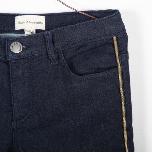 ARSÈNE ET LES PIPELETTES - Pantalon denim bleu delavé lurex