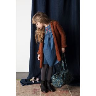 LOUIS LOUISE - MANTEAU JANE - LAINE COGNAC FIL OR