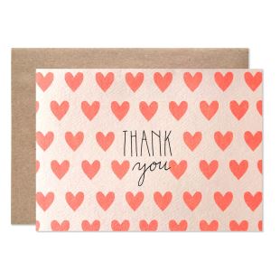 HARTLAND BROOKLYN - CARTE THANK YOU COEUR FLUO