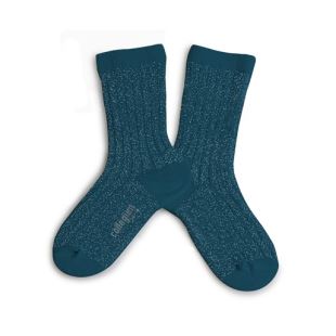 COLLÉGIEN - CHAUSSETTES FEMME CÔTES LUREX FEMME JOLI PAON