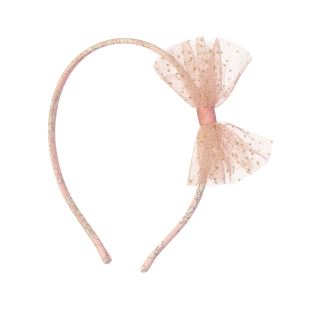 LUCIOLE ET PETIT POIS - SERRE TÊTE LIBERTY CAPEL ROSE & TUTU PINK