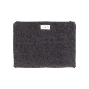 Rive droite - POCHETTE ZIPPÉE BARBETTE N°1 - NOIR