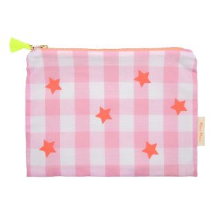 MERI MERI - Pochette Vichy et étoiles Rose