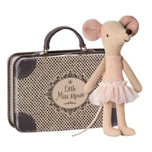 MAILEG - BALLERINA SOURIS DANS LA VALISE