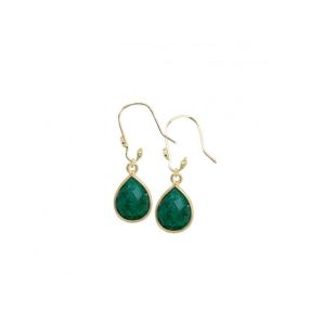 NILAÏ - BOUCLE D'OREILLE COLOR STONE QUARTZ EMERAUDE