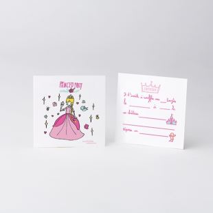 MATHILDE CABANAS - INVITATION ANNIVERSAIRE PRINCESSE X 6