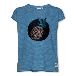 AO76 - TEE SHIRT PINEAPPLE DENIM BLUE