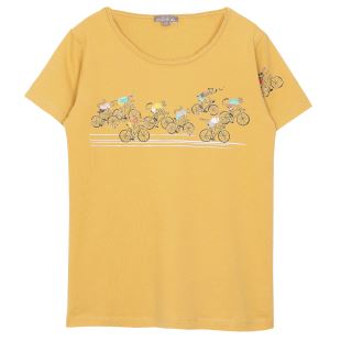 ÉMILE ET IDA - TEE SHIRT JAUNE CYCLISTES
