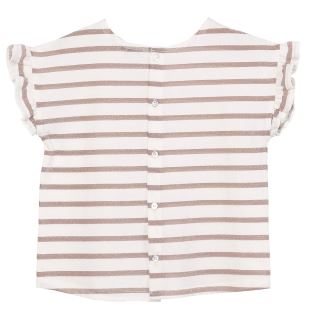 EMILE ET IDA - TEE SHIRT RAYÉ BRONZE