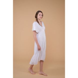 LOUISE MISHA - LIGNE FEMME - ROBE GUZMANIA WHITE GLITTER