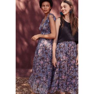LOUISE MISHA - LIGNE FEMME - ROBE PLUMERIA BLUE FLOWERS