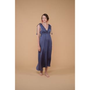 LOUISE MISHA - LIGNE FEMME - ROBE PLUMERIA BLEU NUIT