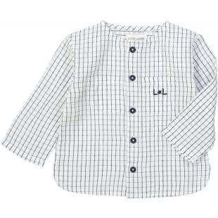 LOUIS LOUISE - BLOUSE BAPTISTE CHECK NAVY