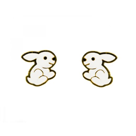 BOUCLES D'OREILLE - BOB LAPIN BLANC