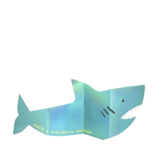 Carte anniversaire à déplier - Requin
