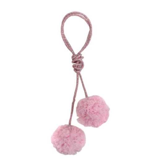 POMPOM TULLE ROSE & ARGENT GM
