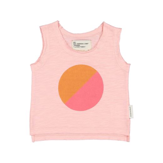 TEE SHIRT SANS MANCHES PINK MULTICOLOR