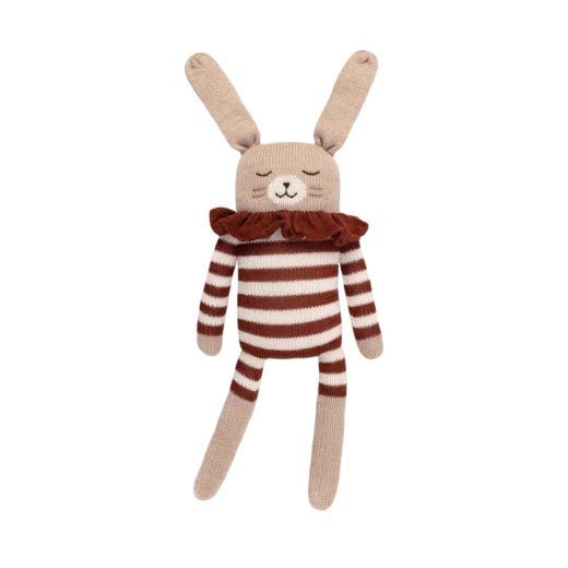 GRAND DOUDOU LAPIN COMBISHORT RAYURES SIENNE
