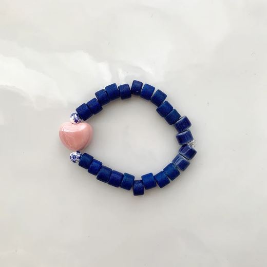 BRACELET | HEART COBALT