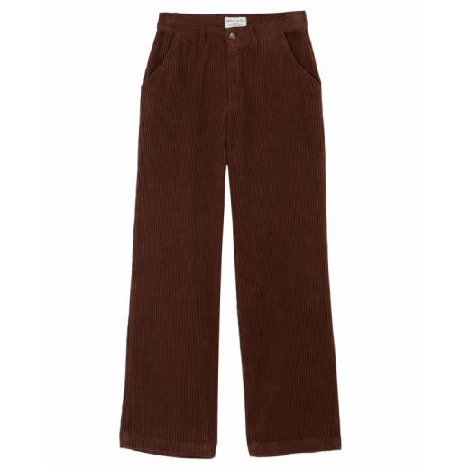 PANTALON VELOURS DROIT | CACAO