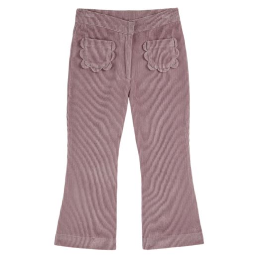 PANTALON POCHES FLEURS | MAUVE