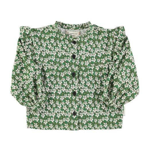 BLOUSE FLEURS | VERT