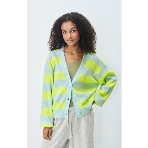 PULL RAXOW | RAYURES JAUNE FLUO