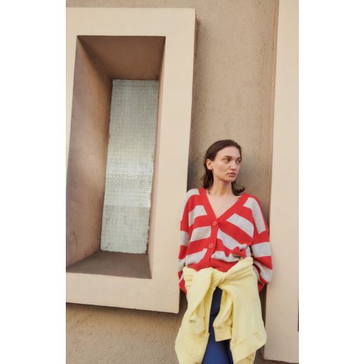 PULL RAXOW | RAYURES ROUGE