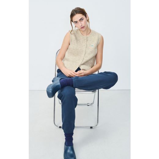GILET EAST COL ROND | POUDREUSE CHINE