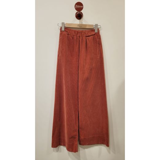 PANTALON LARGE JIMMY VELOURS | BRICK