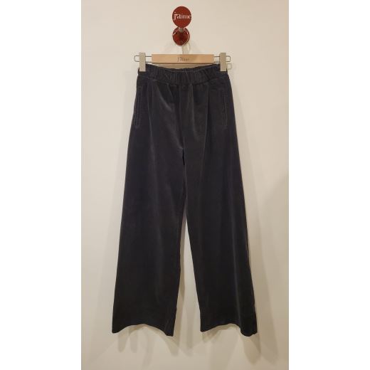 PANTALON LARGE JIMMY VELOURS | ANTHRACITE