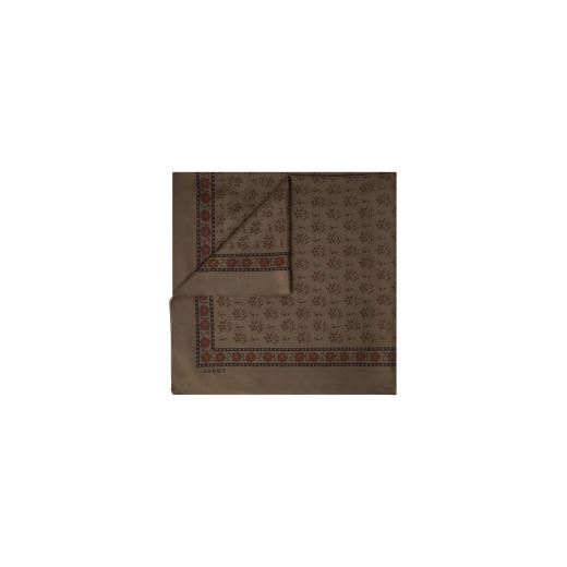 FOULARD SOIE | GRIS & MARRON