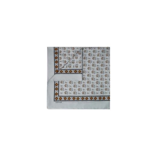 FOULARD SOIE | BLEU & BRONZE