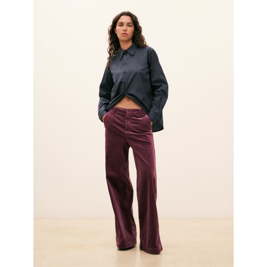 PANTALON PACIFIE VELOURS LISSE | PLUM