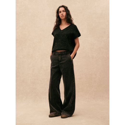 PANTALON PACIFIE VELOURS WASH | BLACK
