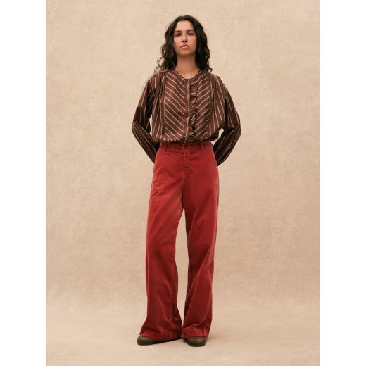 PANTALON PACIFIE VELOURS LISSE | BRICK