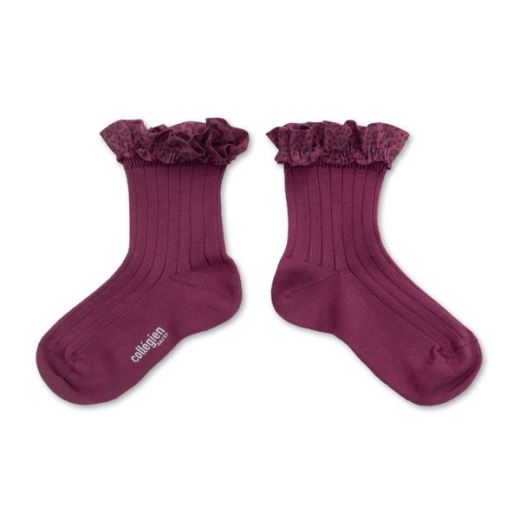 CHAUSSETTES LEA | RAISIN ROSE